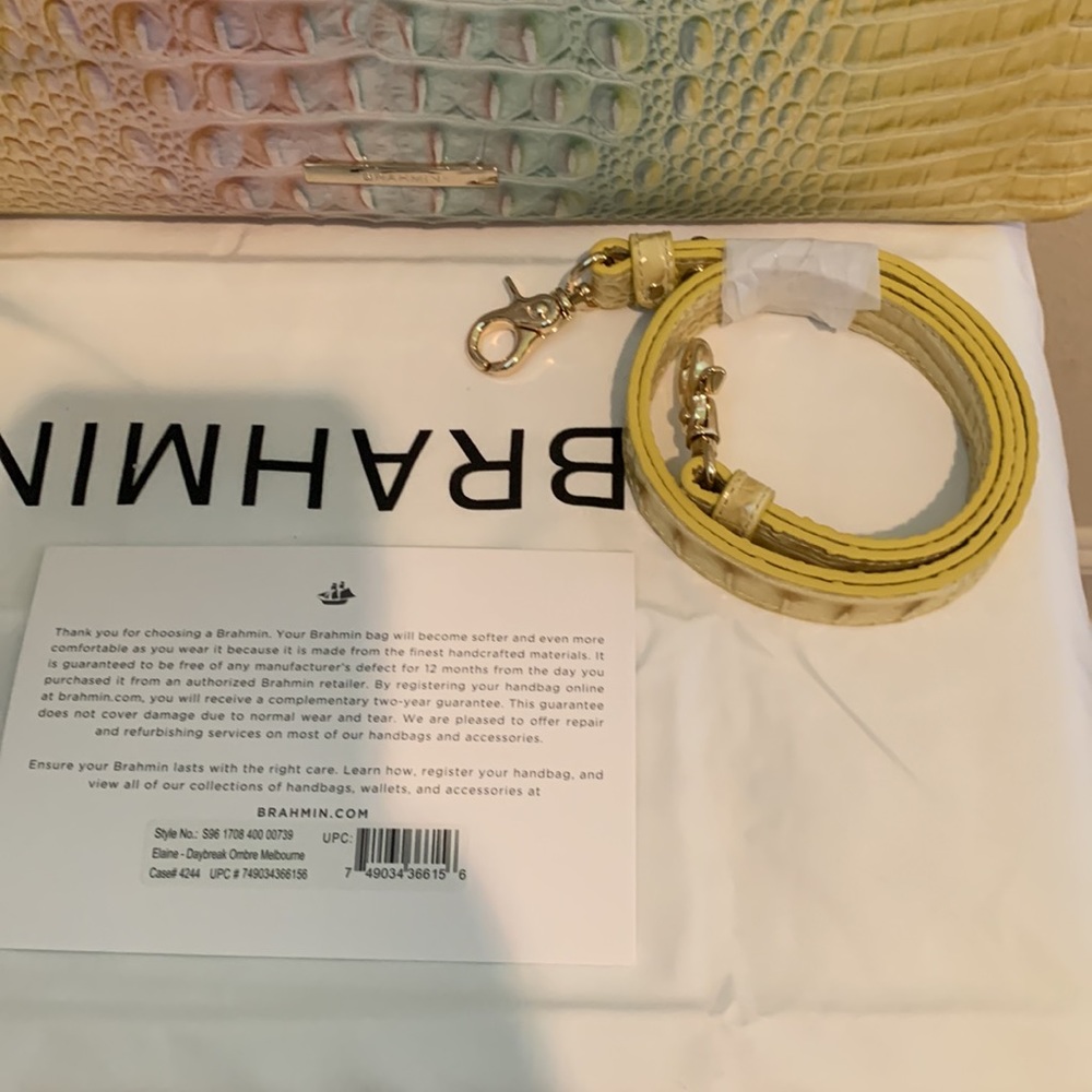 Brahmin Elaine daybreak Ombré Melbourne satchel bag - Picture 7 of 17